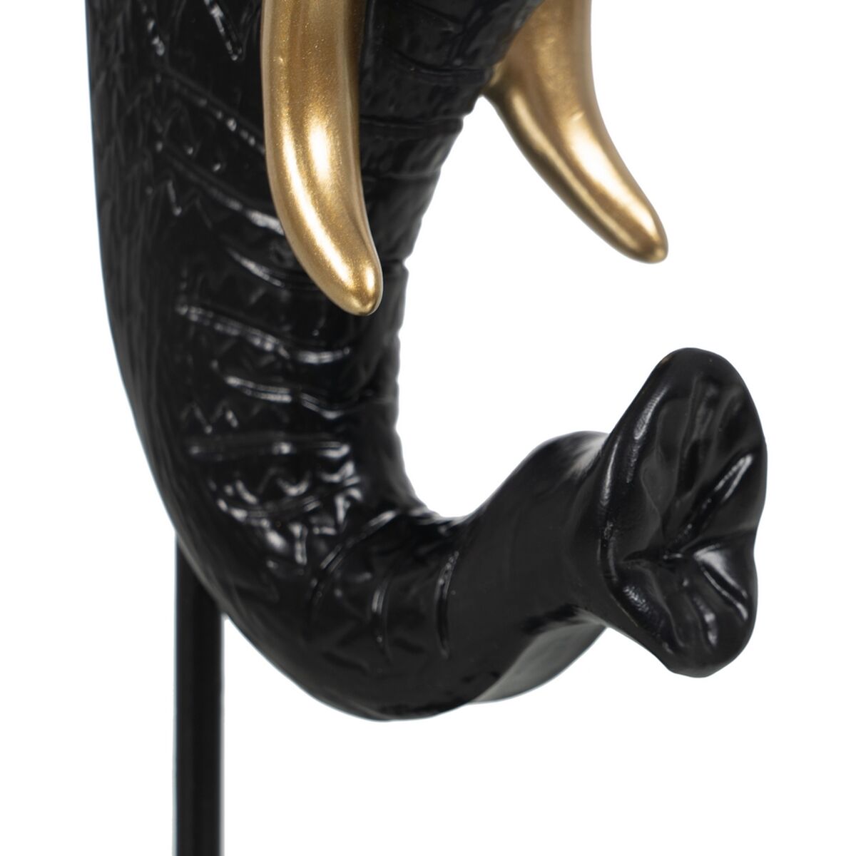 Prydnadsfigur Svart Gyllene Elefant 20,5 x 14,3 x 35,5 cm - 5