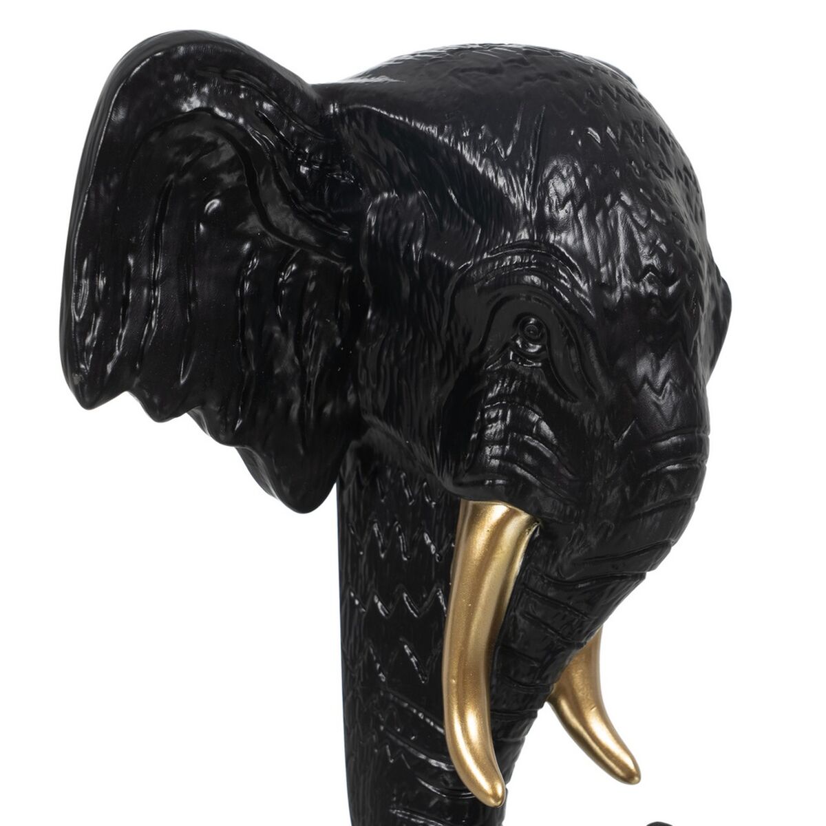 Prydnadsfigur Svart Gyllene Elefant 20,5 x 14,3 x 35,5 cm - 6