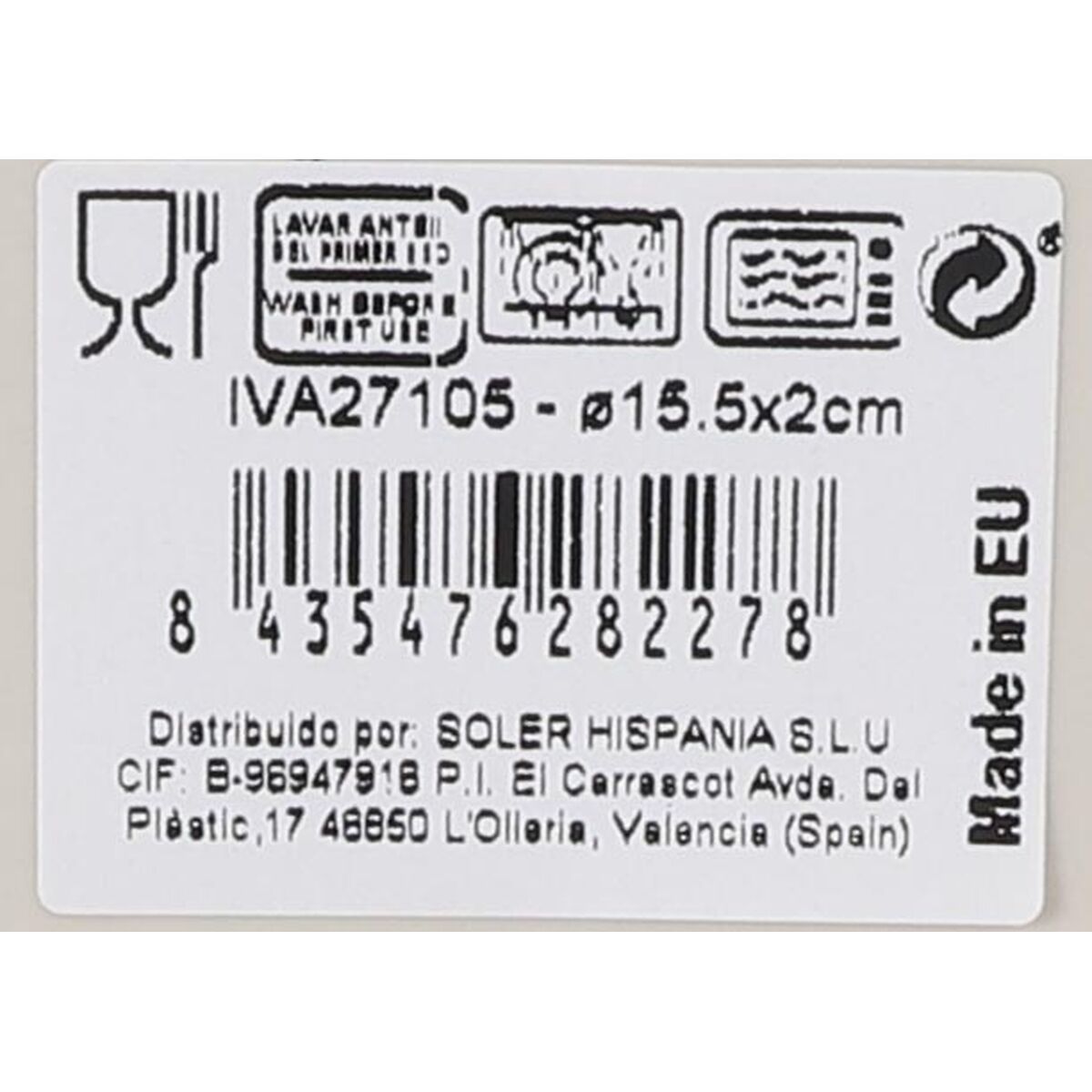 Servingsfat La Mediterránea Ivar Rund 15,4 x 15,4 x 2,1 cm (24 antal) - 3
