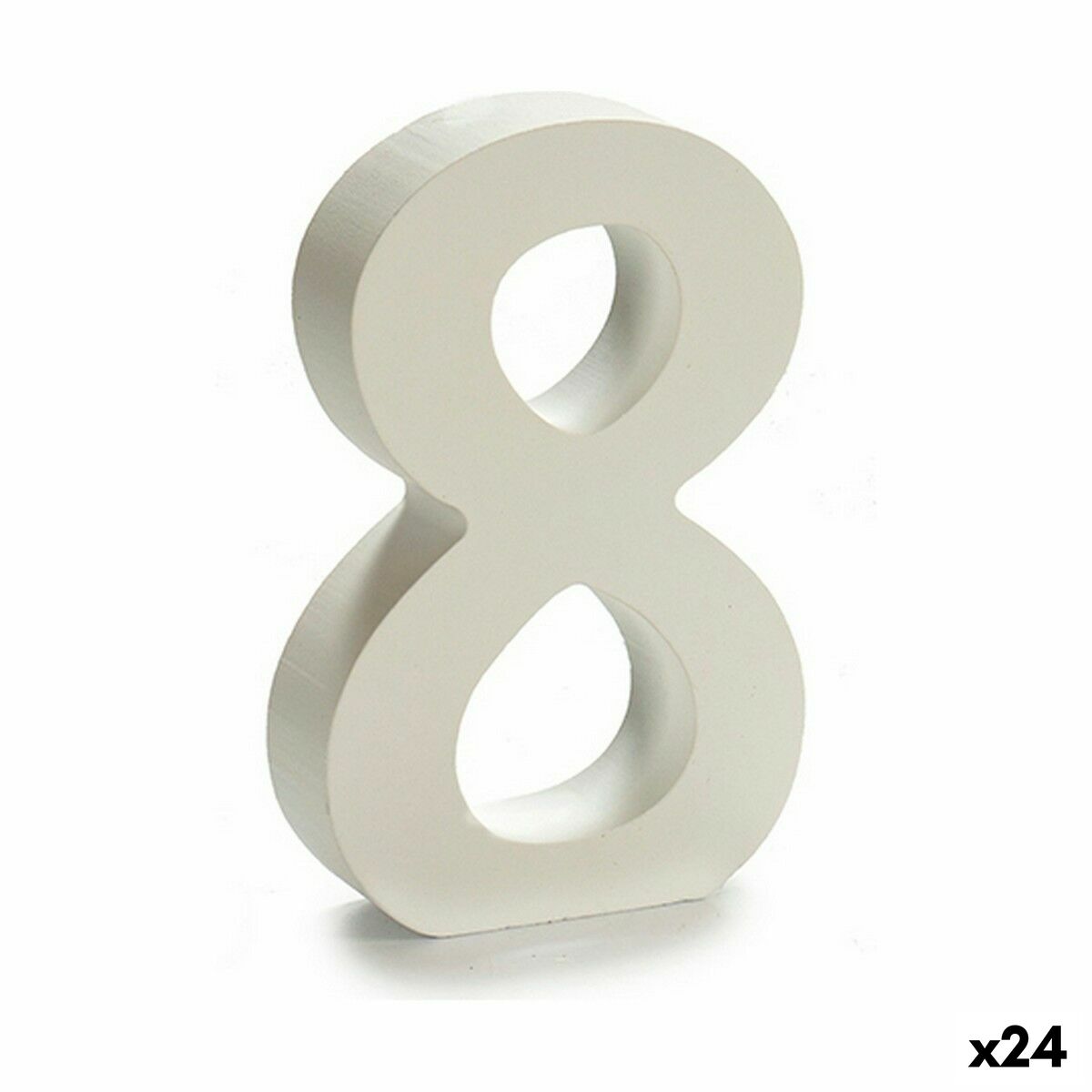 Siffror Pincello 8 Vit 2 x 16 x 14,5 cm (24 antal)