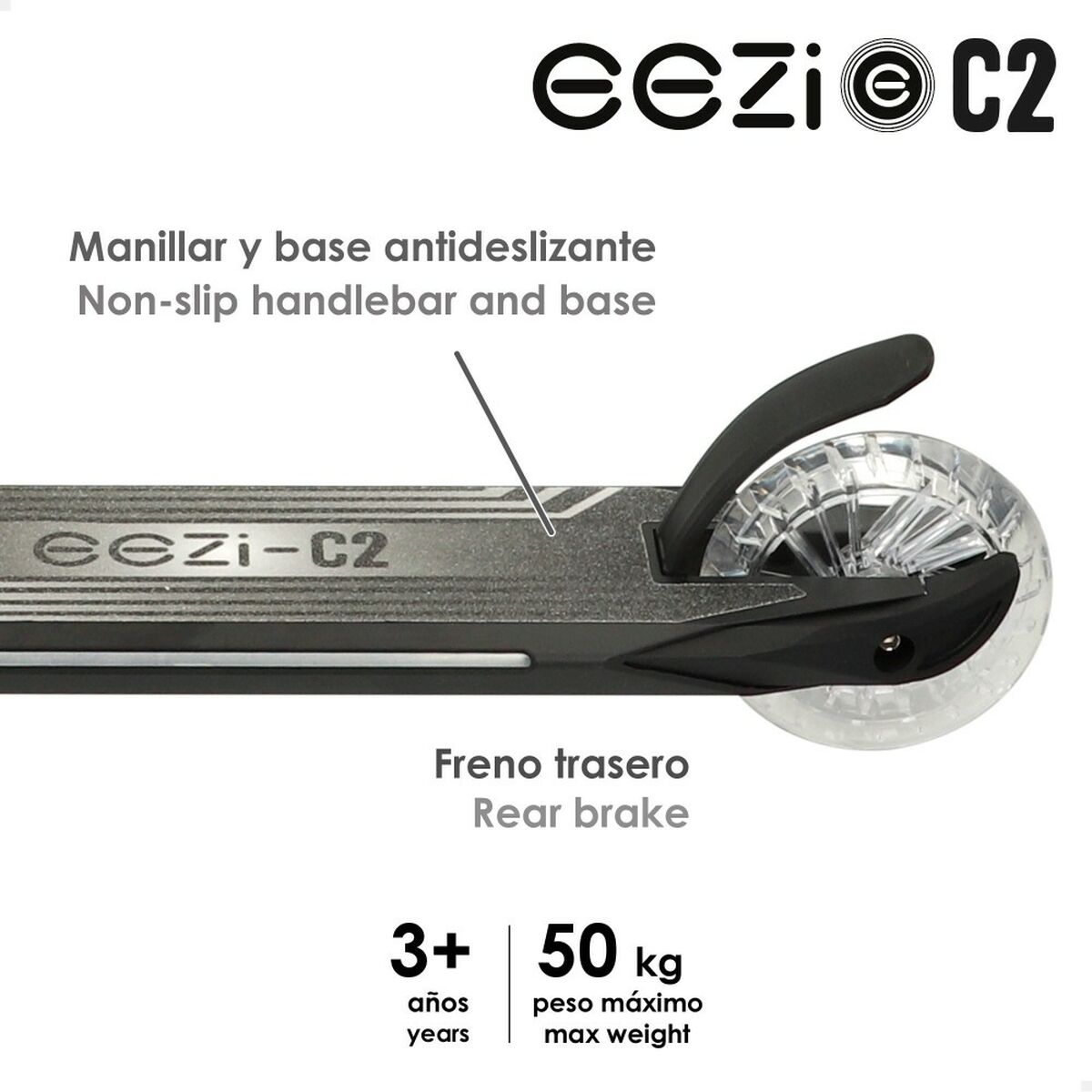 Sparkcykel Eezi Svart 2 antal - 14