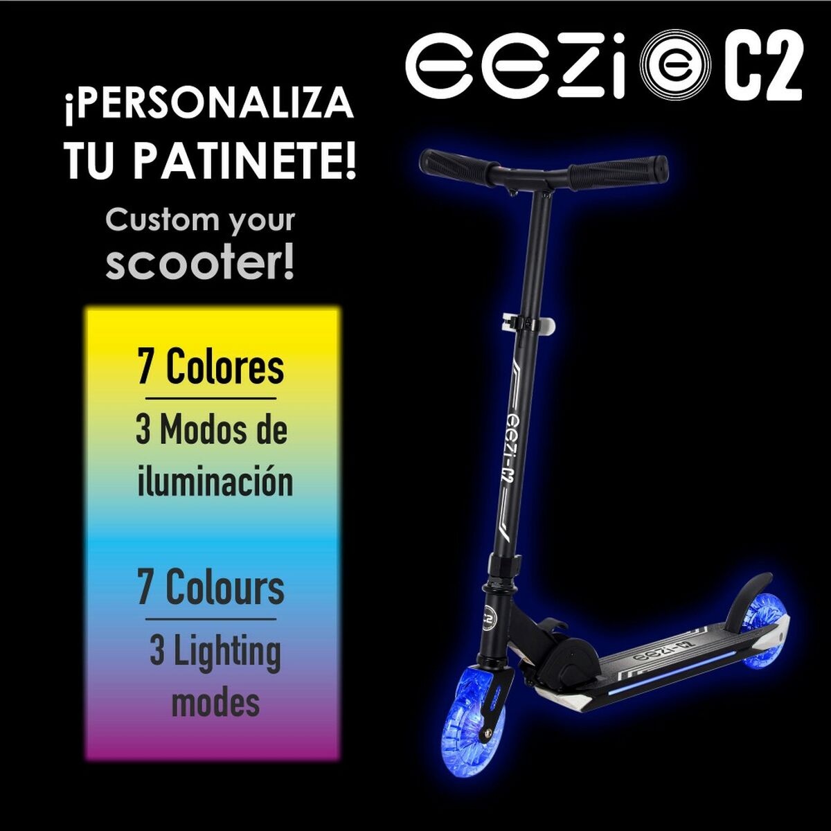 Sparkcykel Eezi Svart 2 antal - 12