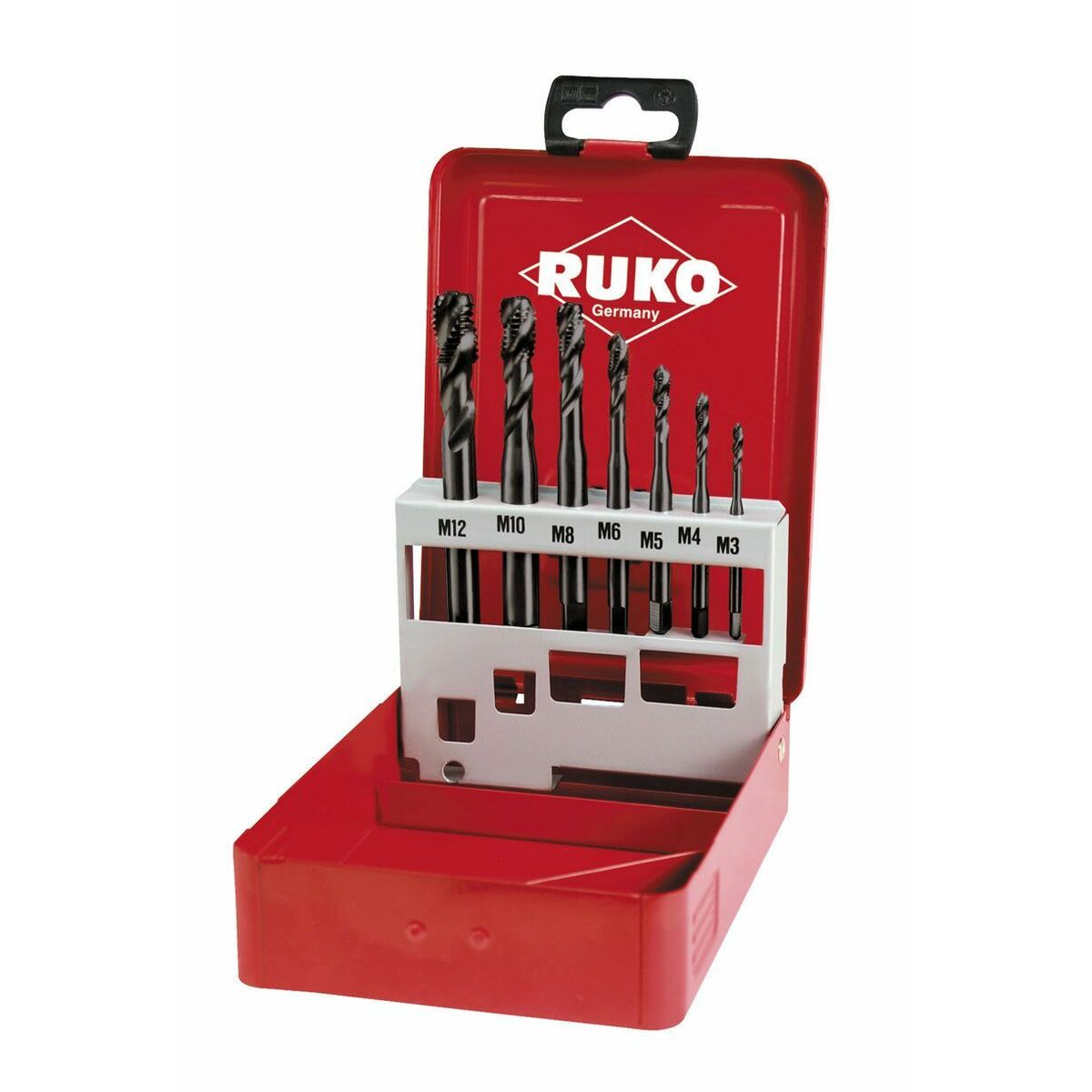 Gängtappset för maskiner RUKO Höghastighetsstål (HSS) DIN 371 DIN 376 Typ C 7 Delar - 2