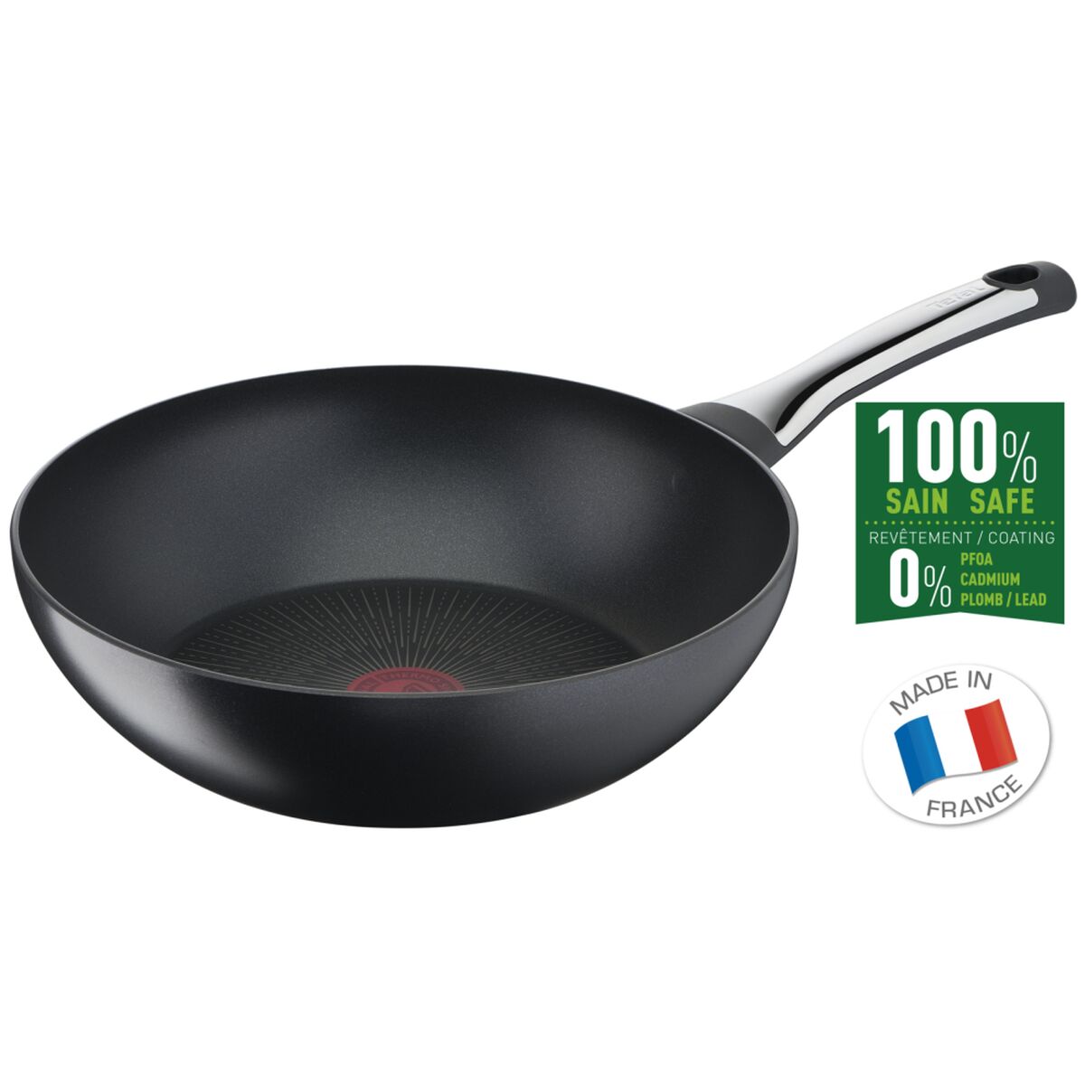 Wokpanna Tefal Svart Titan Stål (Ø28 cm) (Renoverade C)