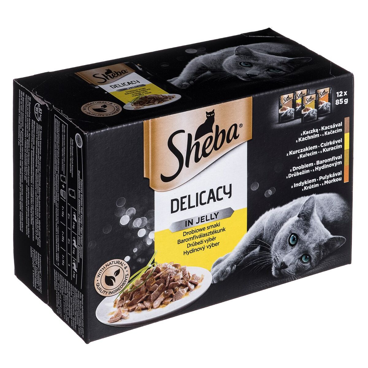 Kattmat Sheba Delicacy in Jelly Kyckling Kalkon Anka Fåglar 100 g - 3