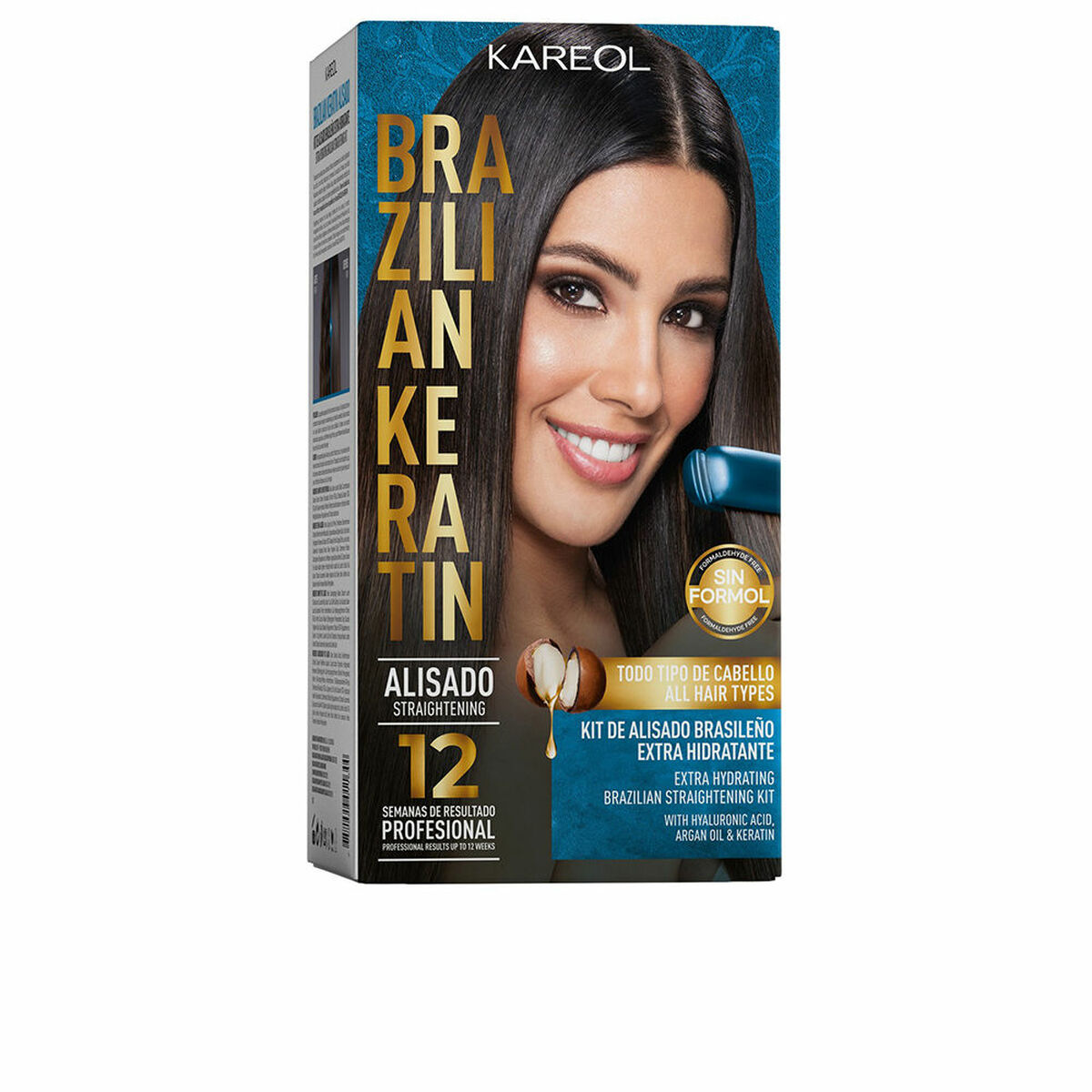 Hårkit Brasiliansk glans Kareol BRAZILIAN KERATIN Djupt återfuktande 6 Delar