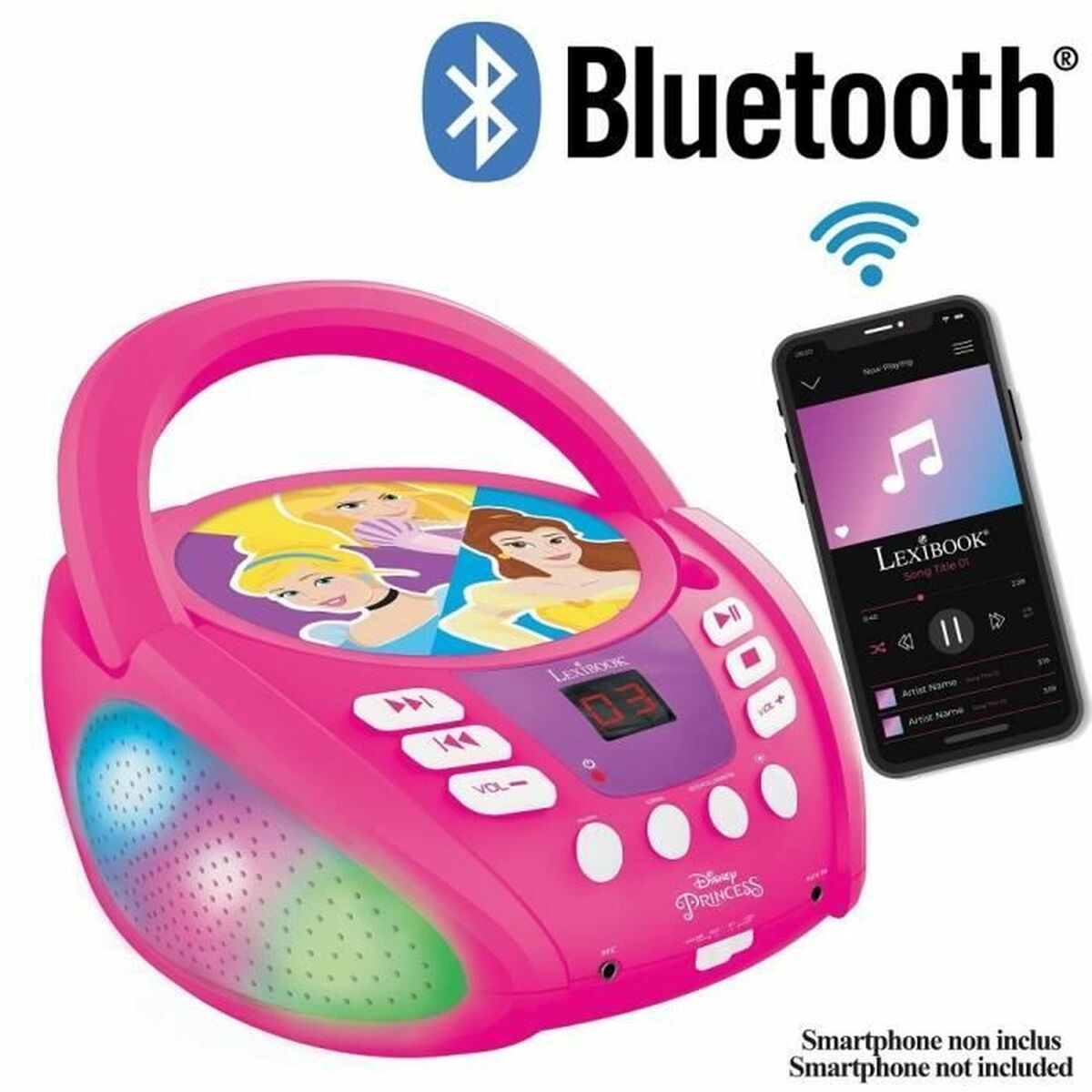 Bluetooth CD-radio MP3 Lexibook PRINCESA DE DISNEY Bluetooth 5.0 - 2