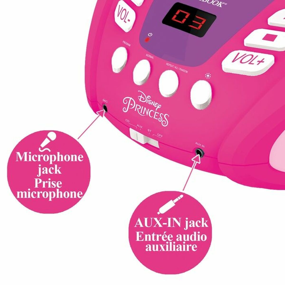 Bluetooth CD-radio MP3 Lexibook PRINCESA DE DISNEY Bluetooth 5.0 - 3
