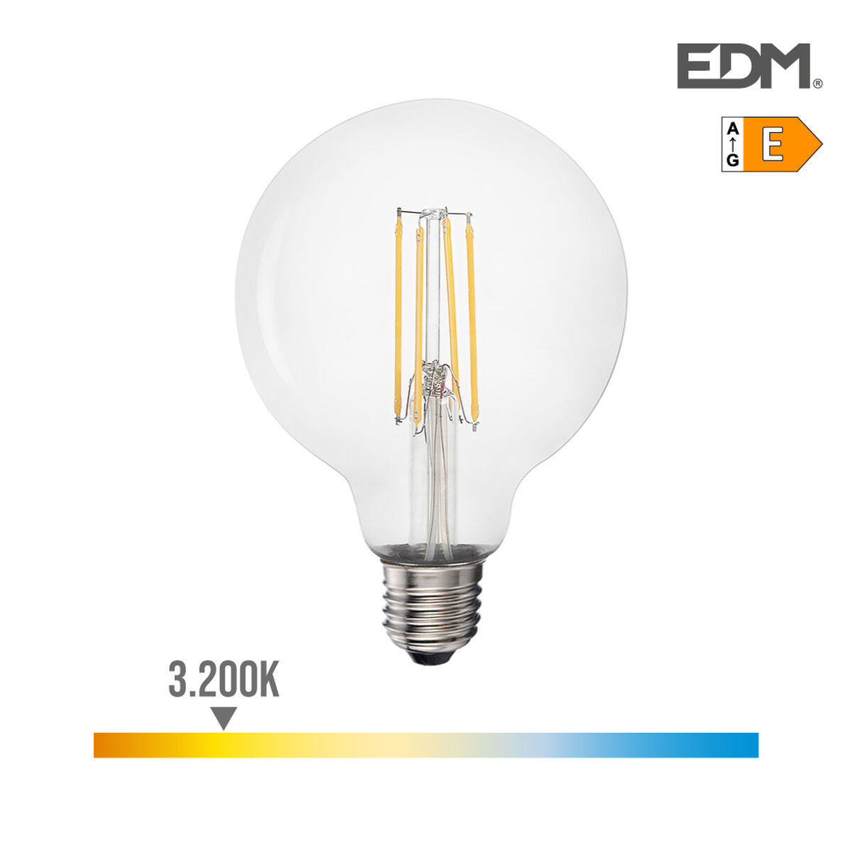 LED-lampa EDM 98602 E 6 W 60 W 47 W E27 800 lm ø 9,5 x 14,5 cm Ø 9,5 x 14 cm (3200 K)