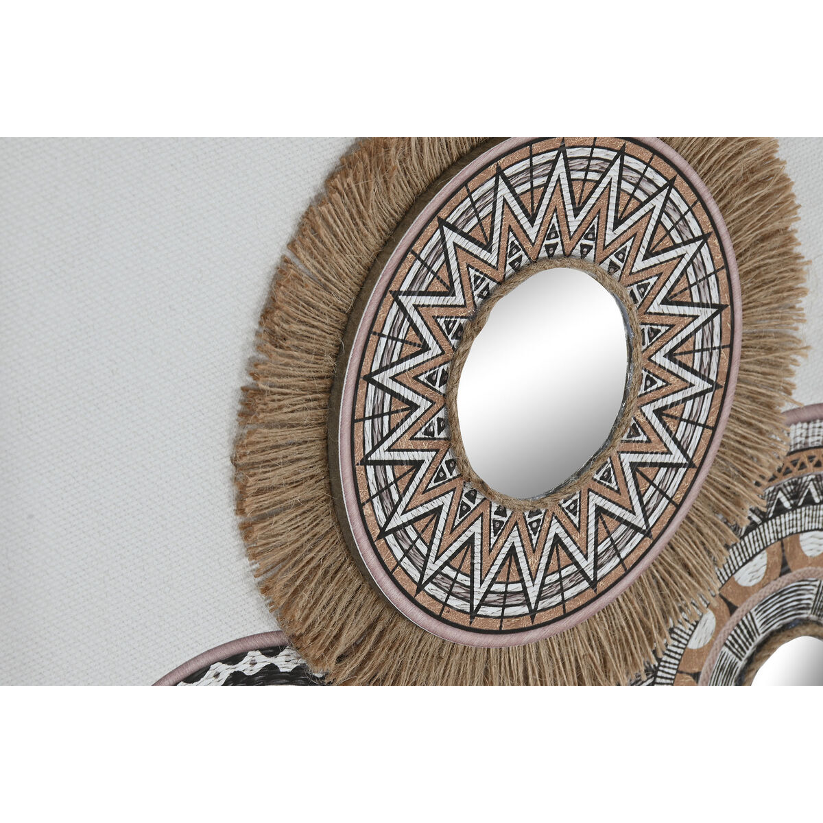 Kanvas Home ESPRIT Vit Naturell Boho 70 x 3 x 50 cm (2 antal) - 3