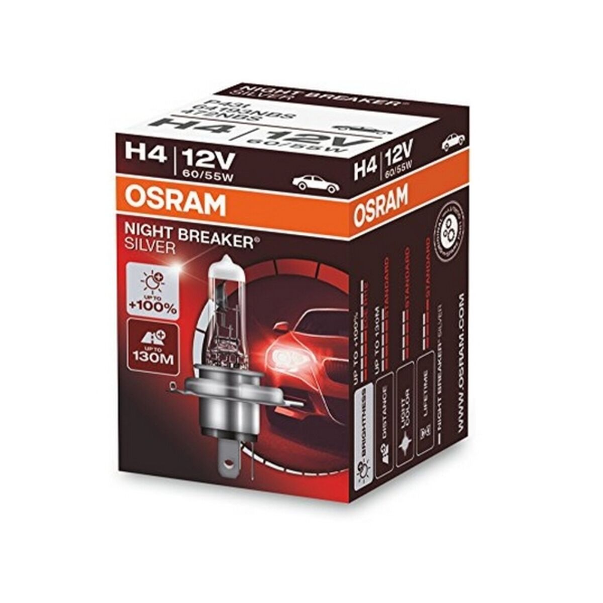 Glödlampa för bil Osram 64193NBS H4 60/55W 12V - 10