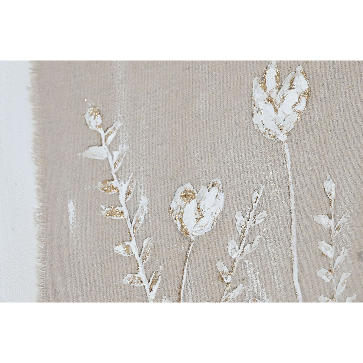 Kanvas Home ESPRIT Vit Beige Virágok Skandinavisk 62 x 4,5 x 82 cm (2 antal) - 3
