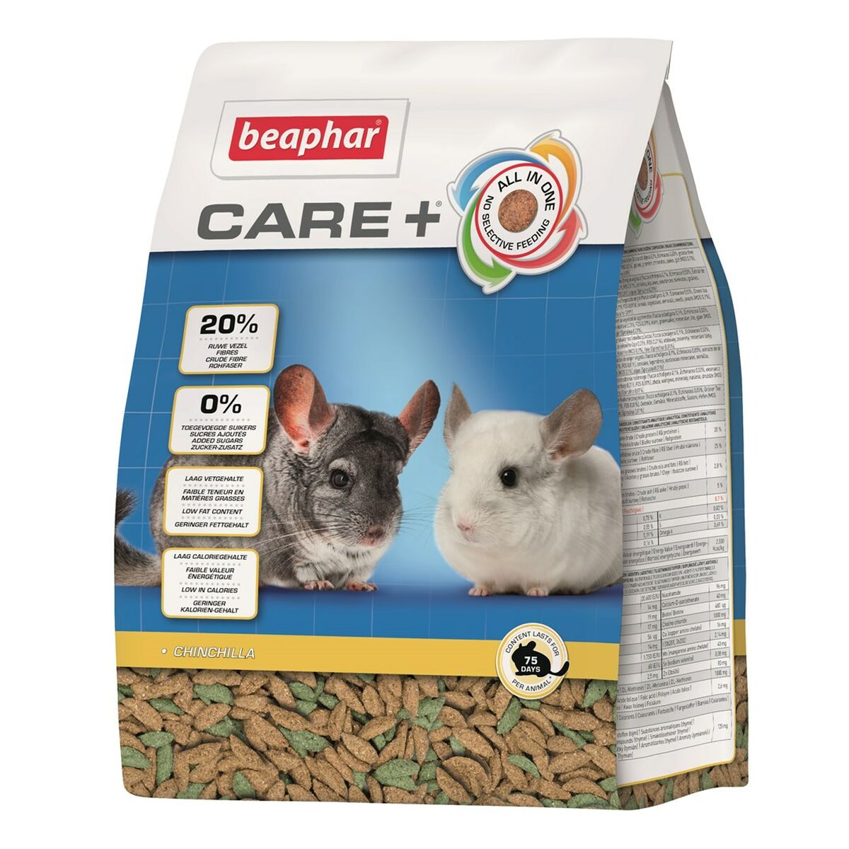 Foder Beaphar Care+ Grönsak Chinchilla 1,5 Kg