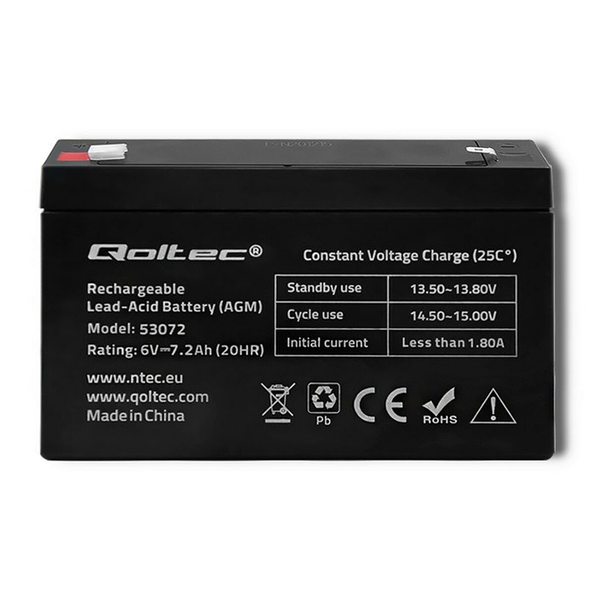 Batteri till System för Avbrottsfri Strömförsörjning UPS Qoltec 53072 7200 mAh 6 V - 2
