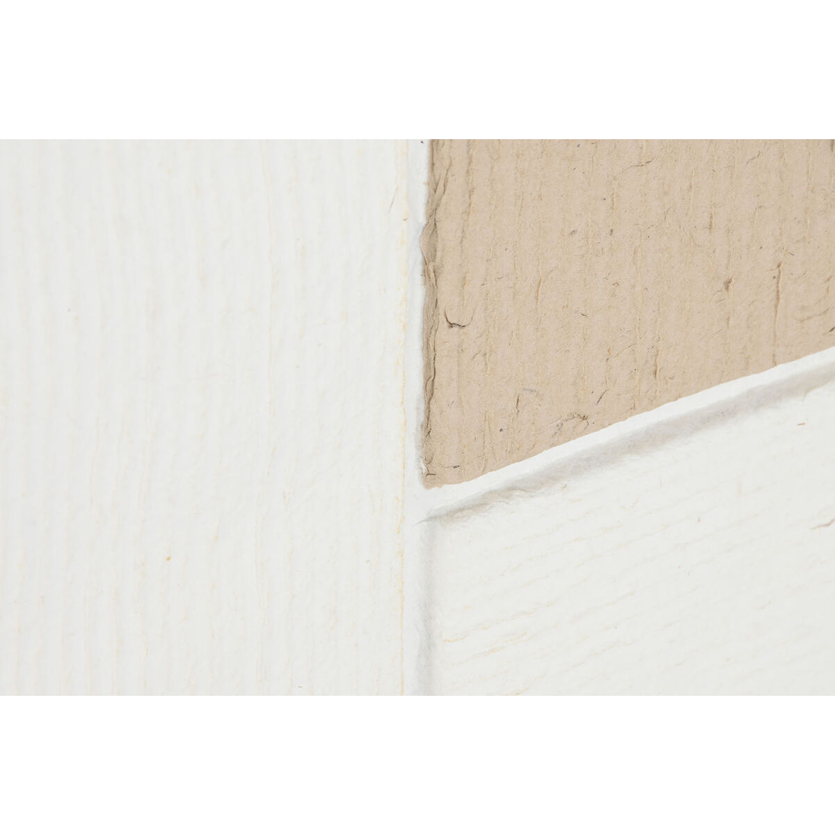 Tavla Home ESPRIT Vit Naturell Abstrakt Skandinavisk 60 x 3 x 80 cm (2 antal) - 3
