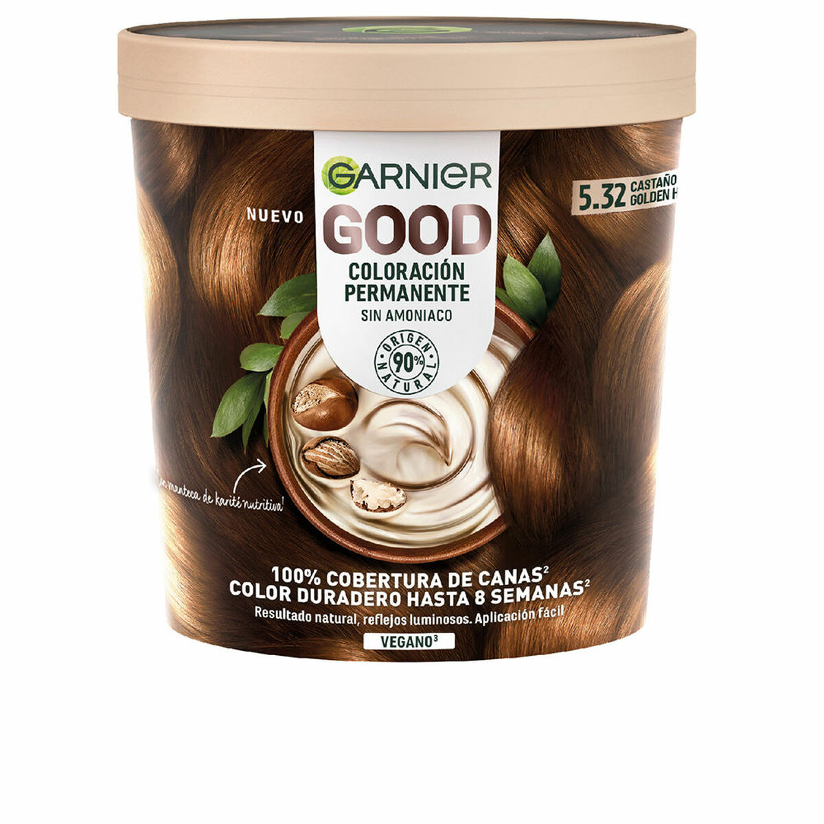 Permanent hårfäg Garnier GOOD 217 ml Kastanjebrun Nº 5.32
