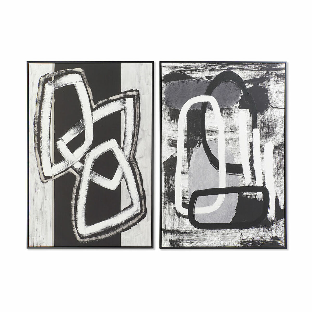 Tavla DKD Home Decor Abstrakt Modern (83 x 4,5 x 122,5 cm) (2 antal)