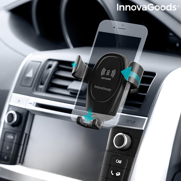 Mobilhållare med trådlös laddare för bil Wolder InnovaGoods - 6