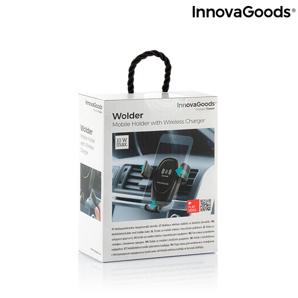Mobilhållare med trådlös laddare för bil Wolder InnovaGoods - 2