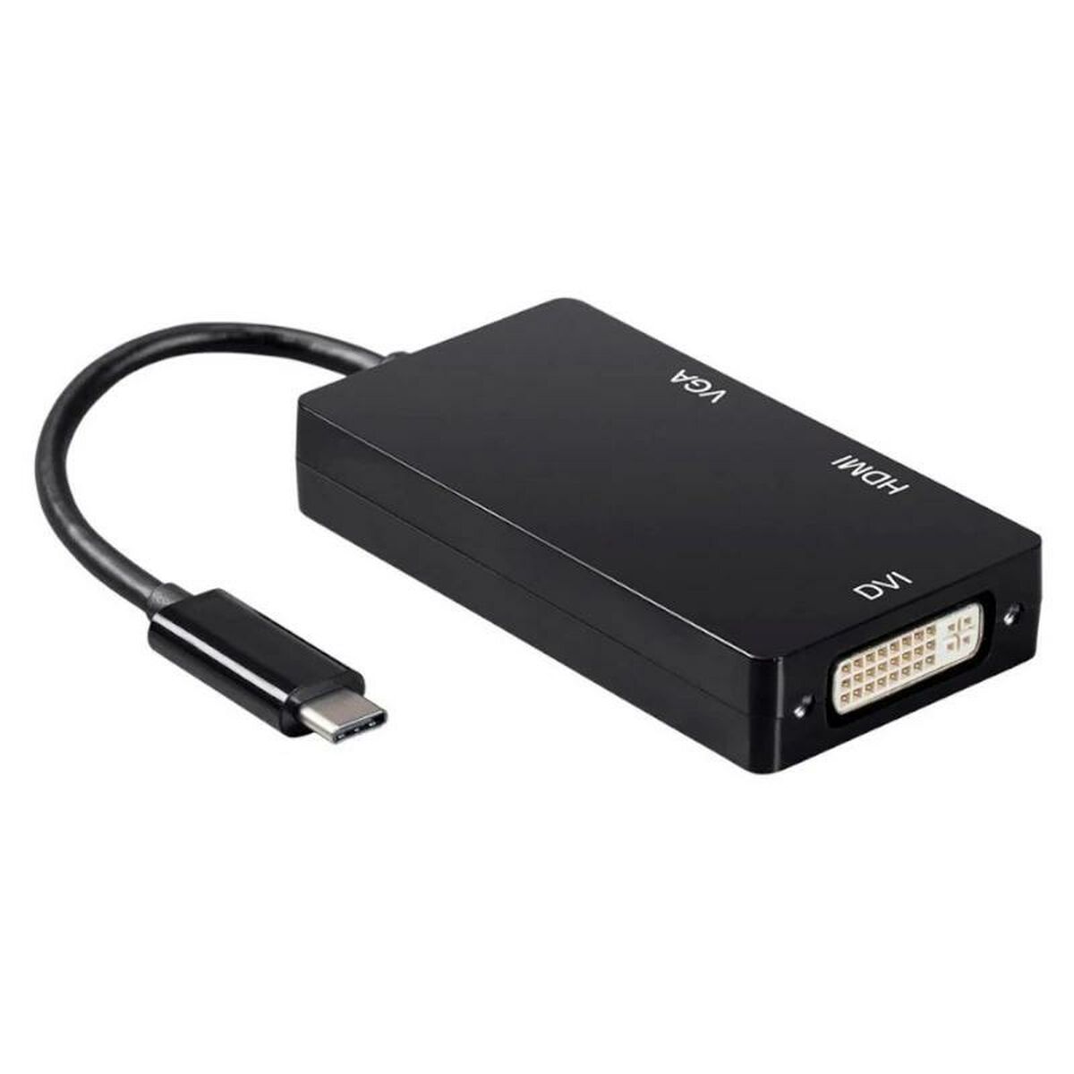USB-C till VGA/HDMI/DVI Adapter Aisens A109-0343 Svart 15 cm - 2
