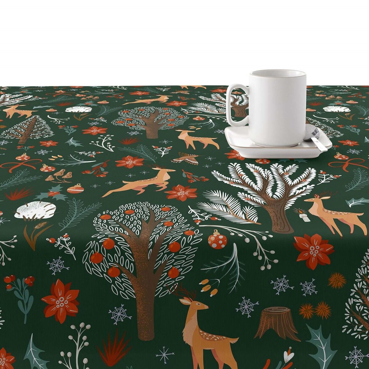Fläckresistent bordsduk i harts Belum Merry Christmas Multicolour 100 x 150 cm - 2