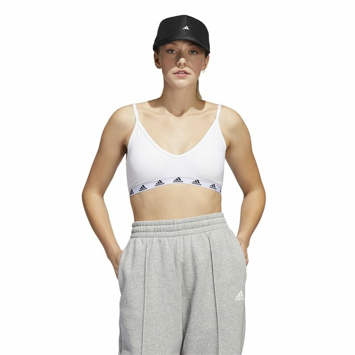 Sport-BH Adidas Pureb Ls Vit - 3
