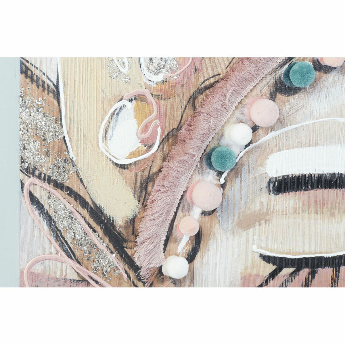 Kanvas DKD Home Decor Furu Kanvas 90 x 3,7 x 90 cm - 3