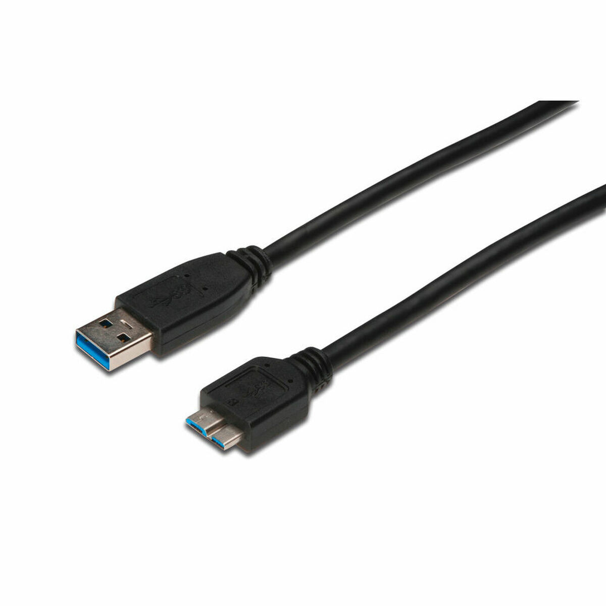 USB-kabel till mikro-USB Digitus AK-300117-003-S Svart 25 cm - 2
