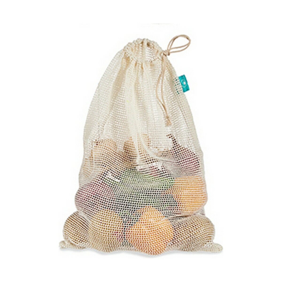 Set med återanvändningsbara livsmedelspåsar Vit 100% bomull 5 x 48 x 33 cm (120 antal) - 2