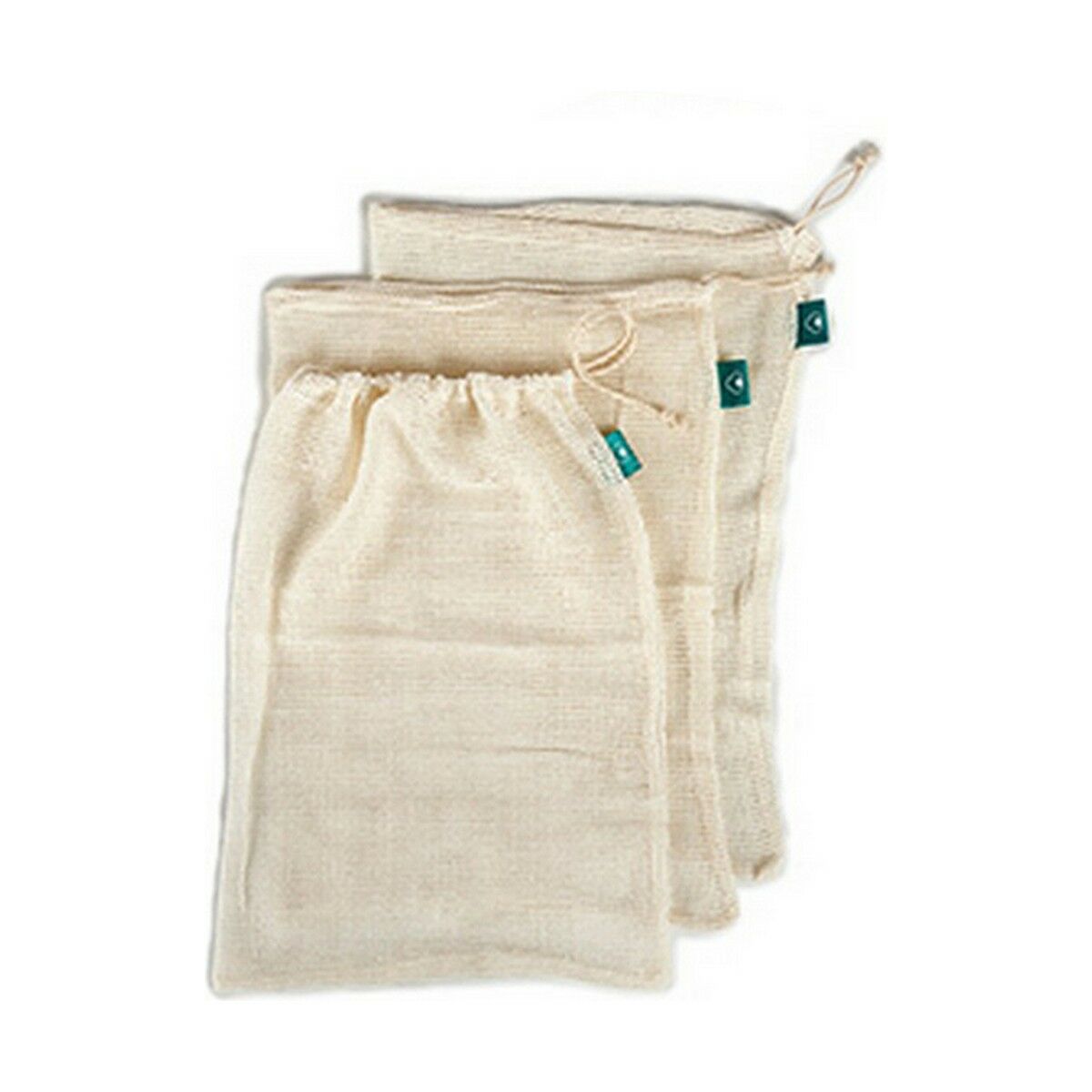 Set med återanvändningsbara livsmedelspåsar Vit 100% bomull 5 x 48 x 33 cm (120 antal) - 5