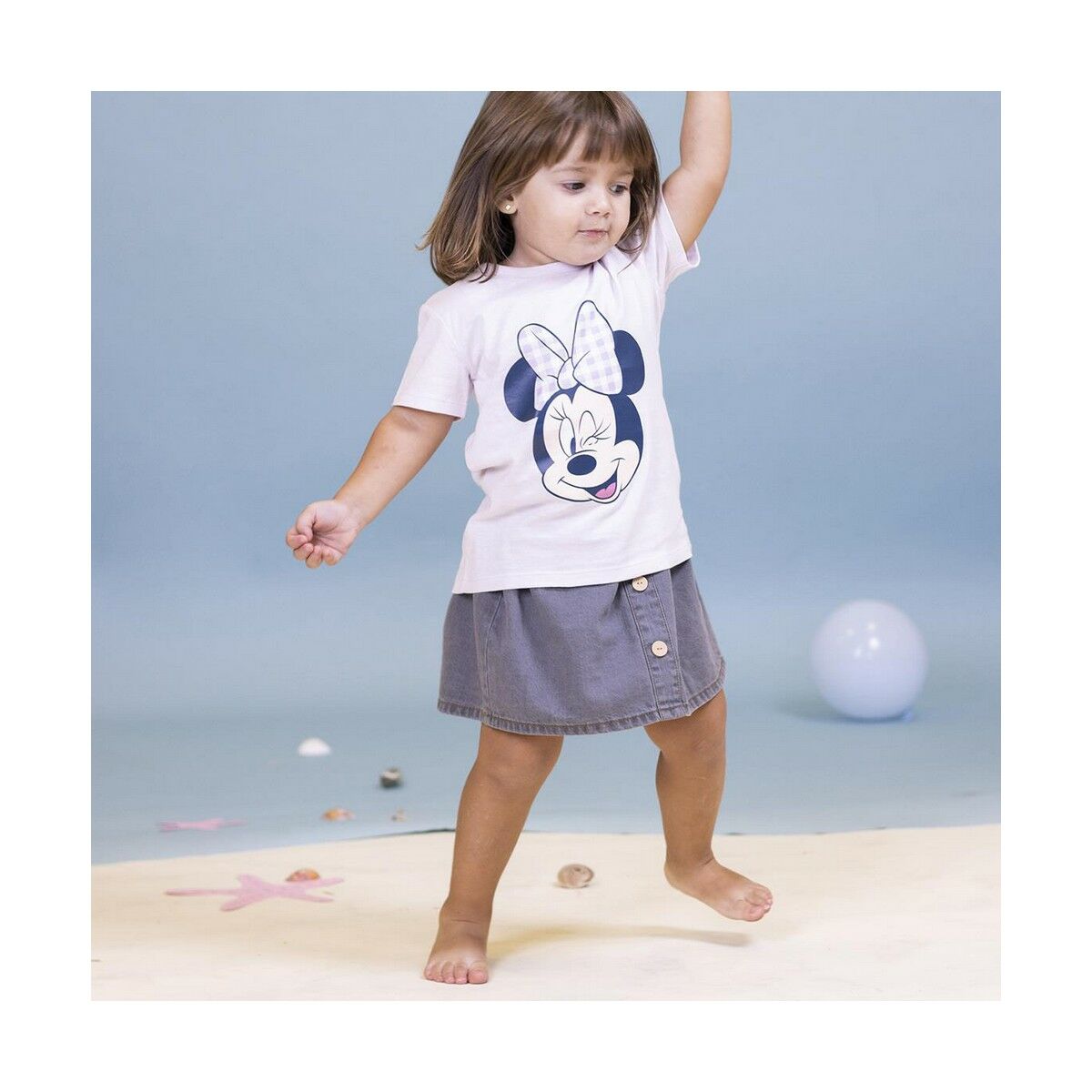 Barn T-shirt med kortärm Minnie Mouse Purpur - 5