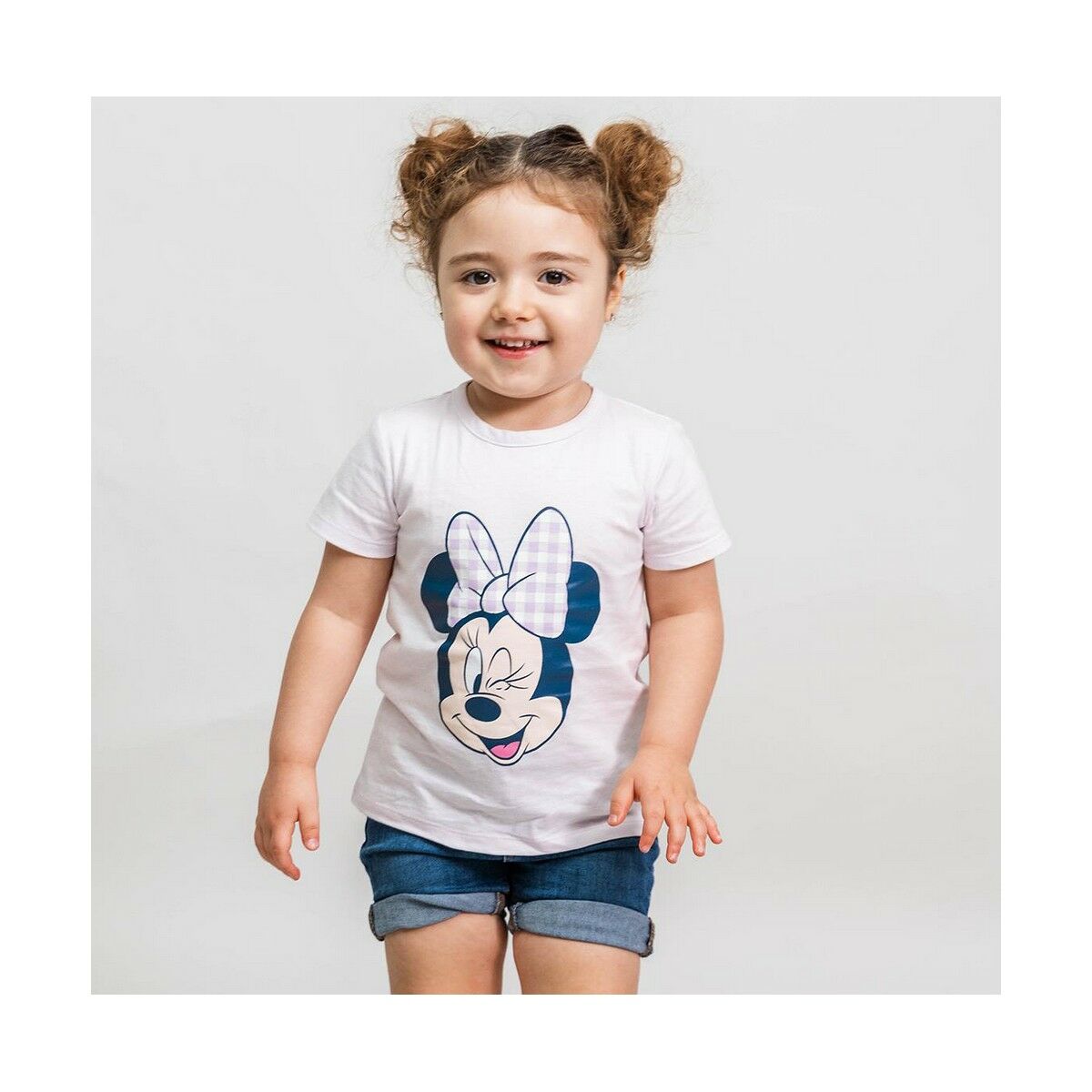 Barn T-shirt med kortärm Minnie Mouse Purpur - 3