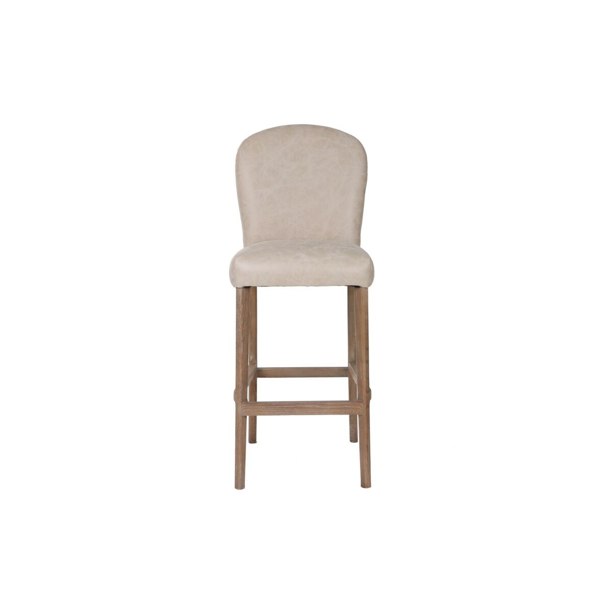 Sittpall Home ESPRIT Vit Läder