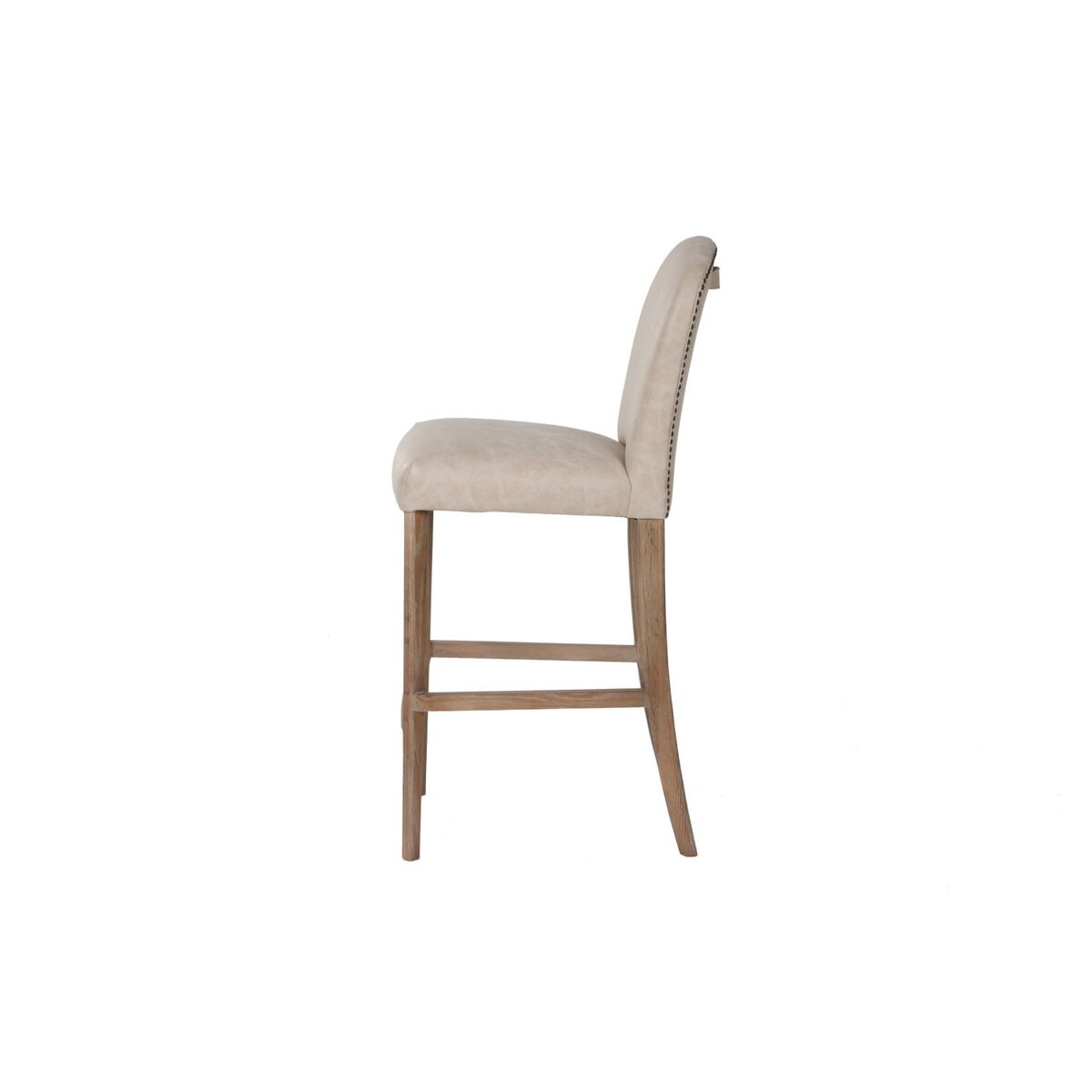 Sittpall Home ESPRIT Vit Läder - 3