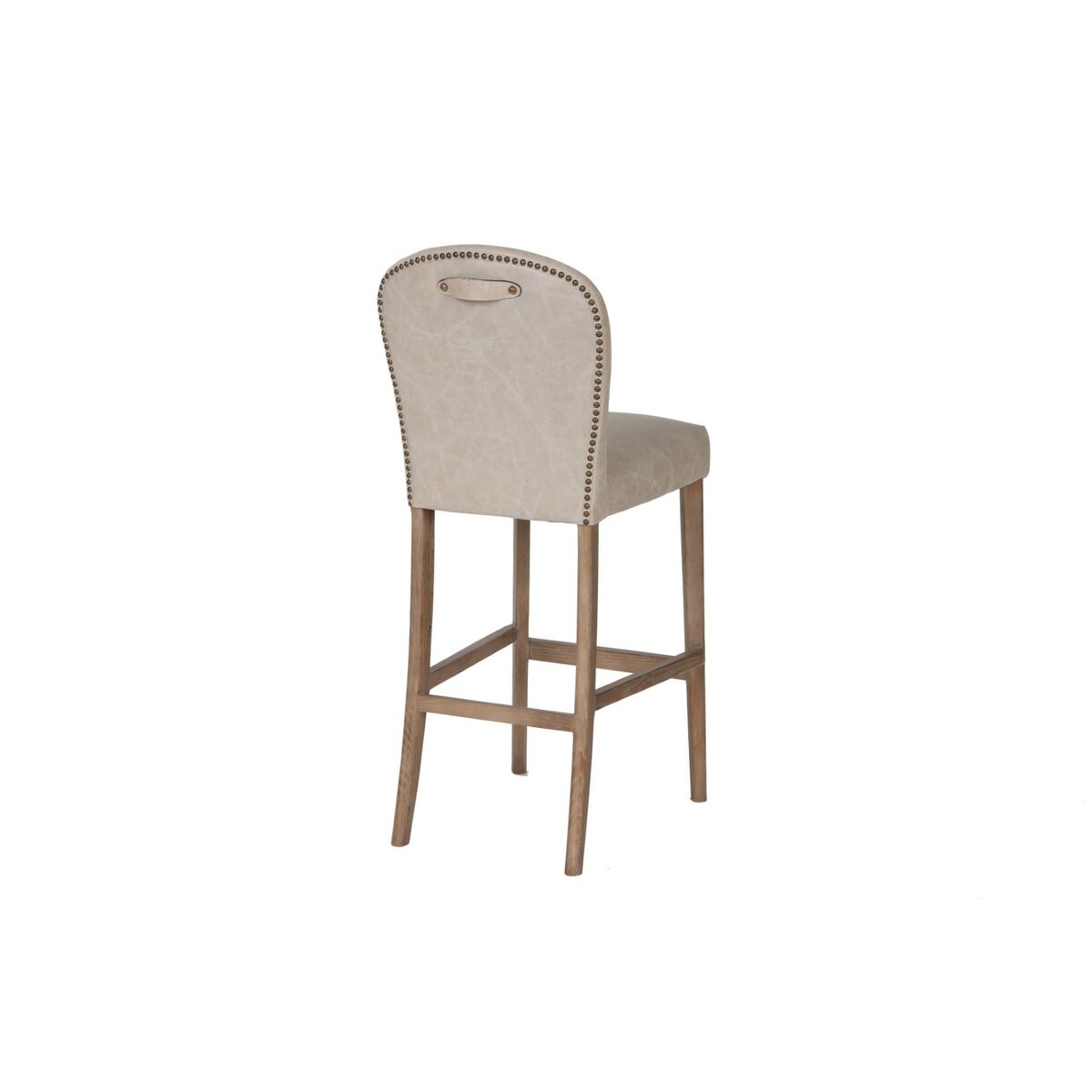 Sittpall Home ESPRIT Vit Läder - 2