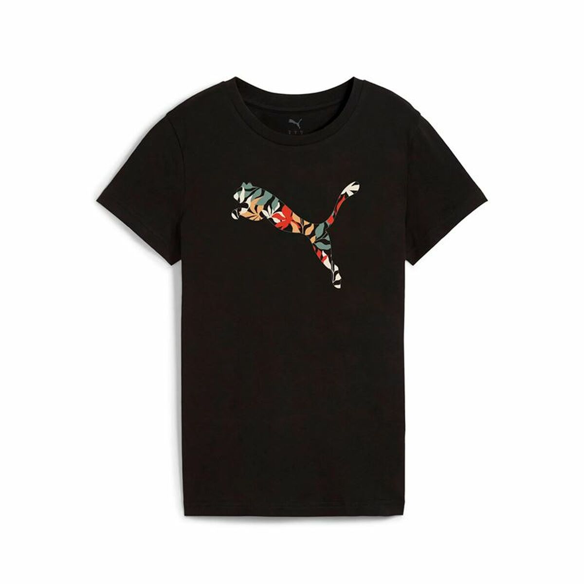 T-shirt med kortärm Dam Puma Graphics Floral Cat Svart