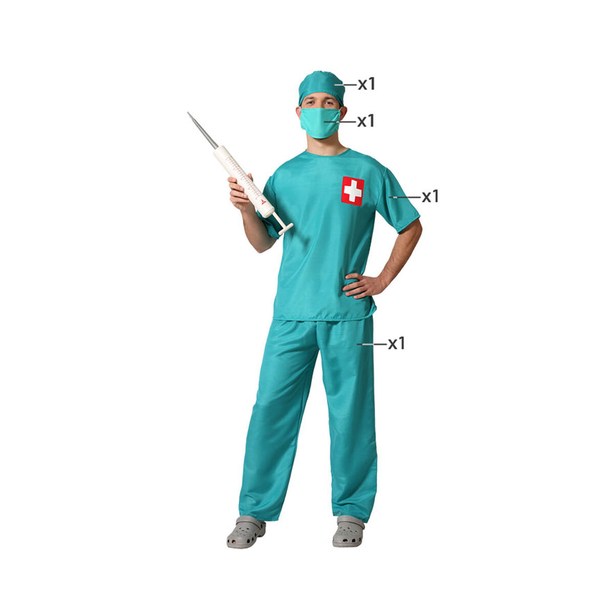 Maskeraddräkt vuxna Doctor Multicolour - 5