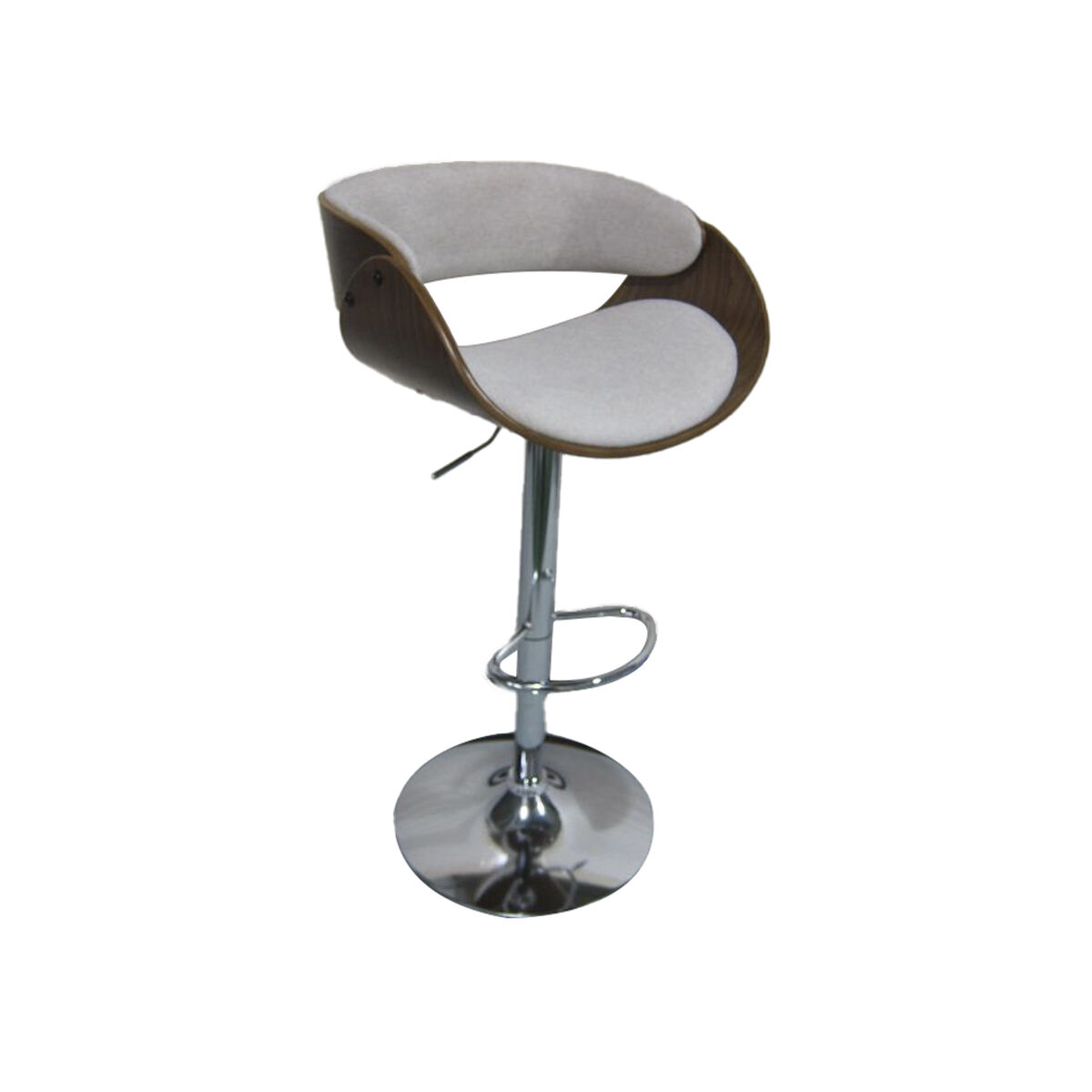 Sittpall Home ESPRIT Brun Beige Silvrig Valnöt 54 x 53 x 101,5 cm - 2