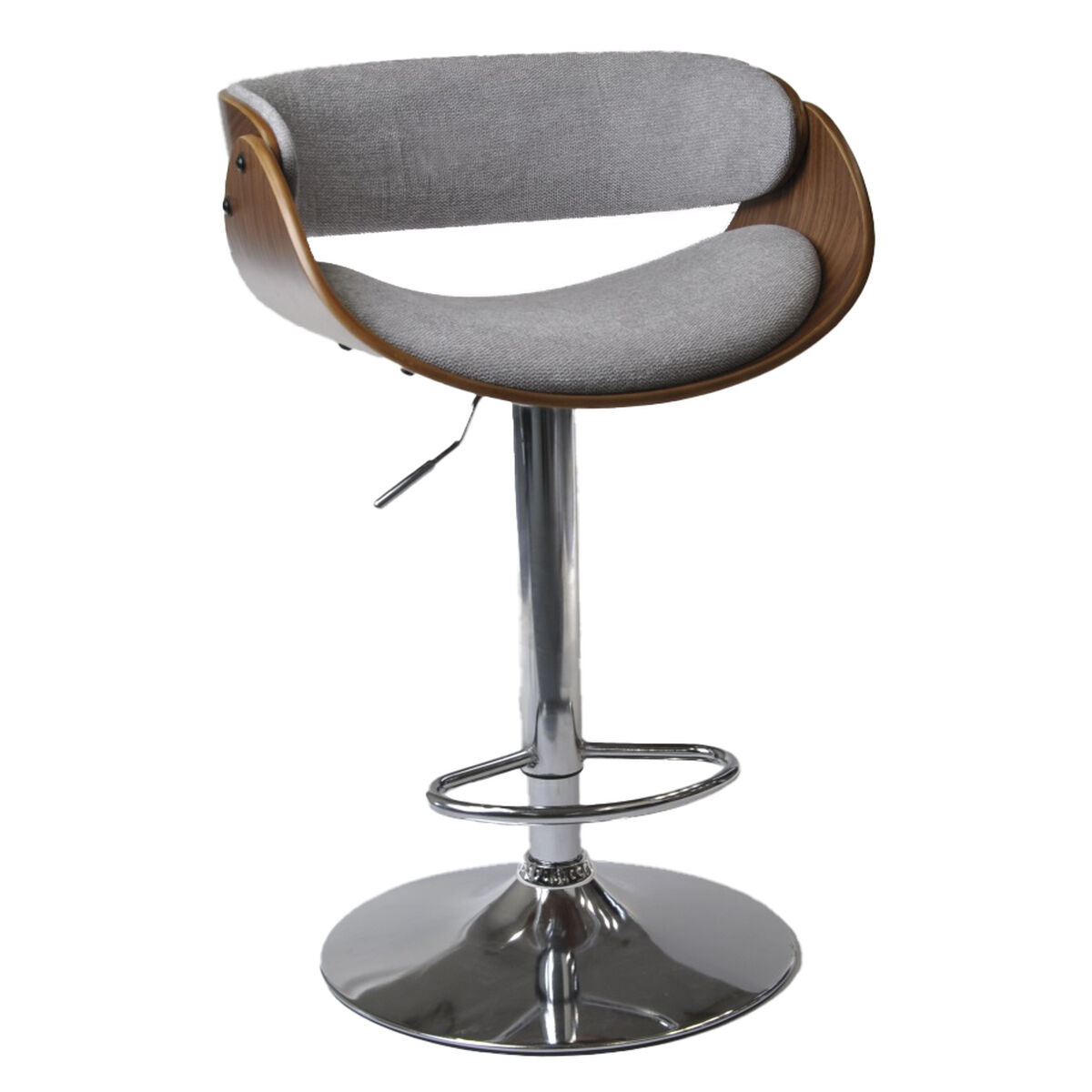 Sittpall Home ESPRIT Brun Grå Silvrig Valnöt 54 x 53 x 101,5 cm - 2