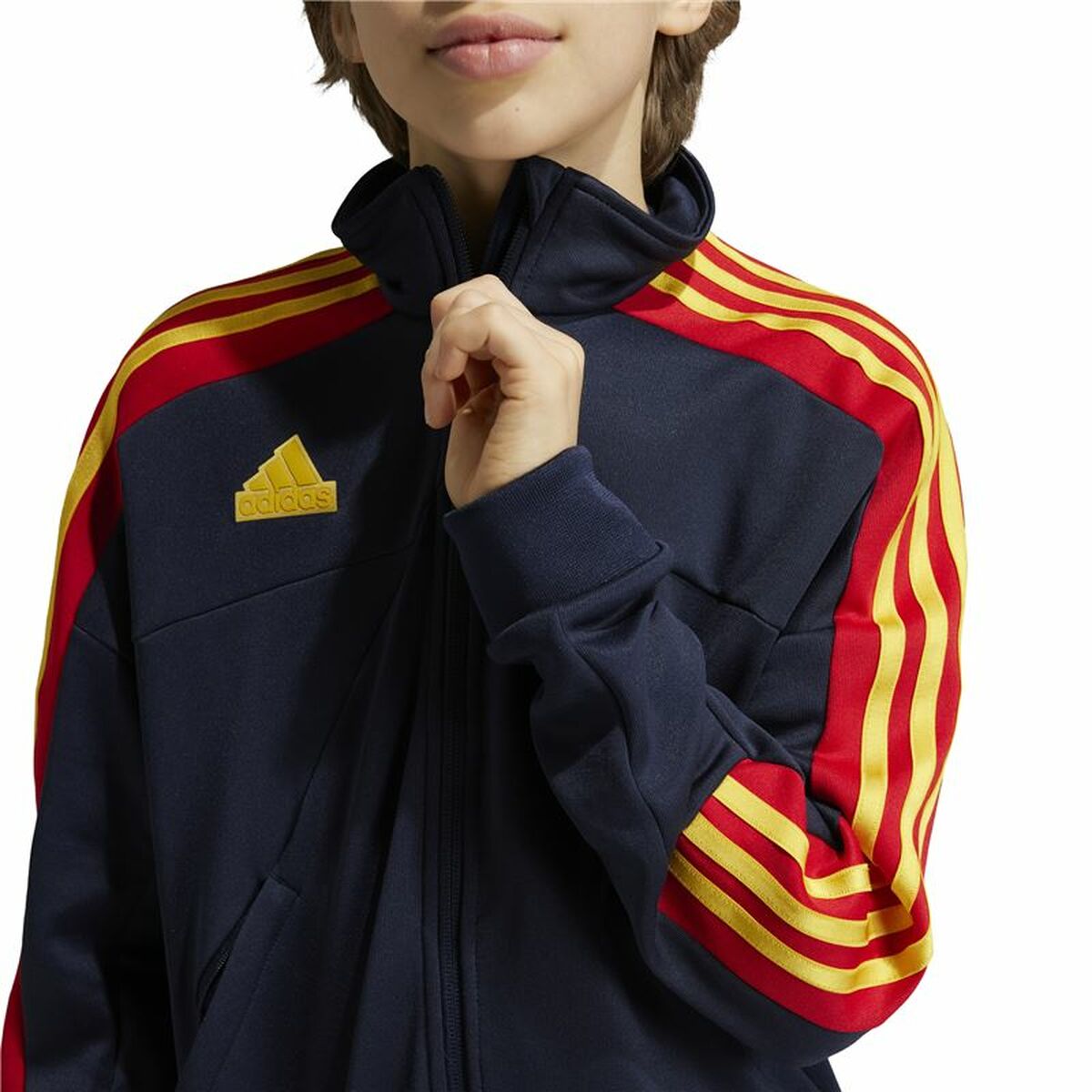 Tröja utan huva Adidas Tiro Nations Pack Track Blå - 3