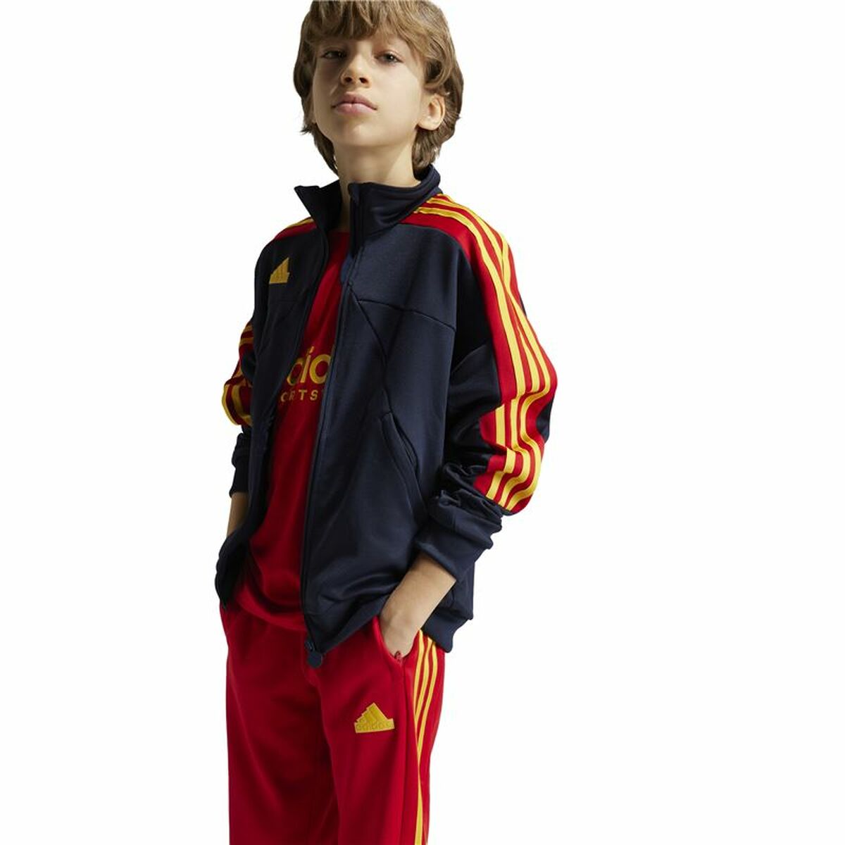 Tröja utan huva Adidas Tiro Nations Pack Track Blå - 2