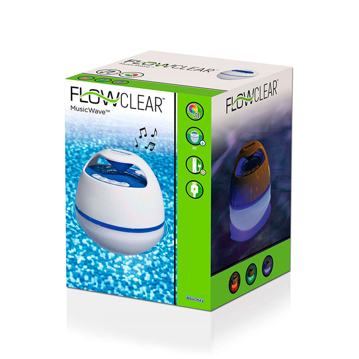 Bestway Bluetooth Högtalare Led Ljus Flytande Pool och Trädgård 58700 - 9