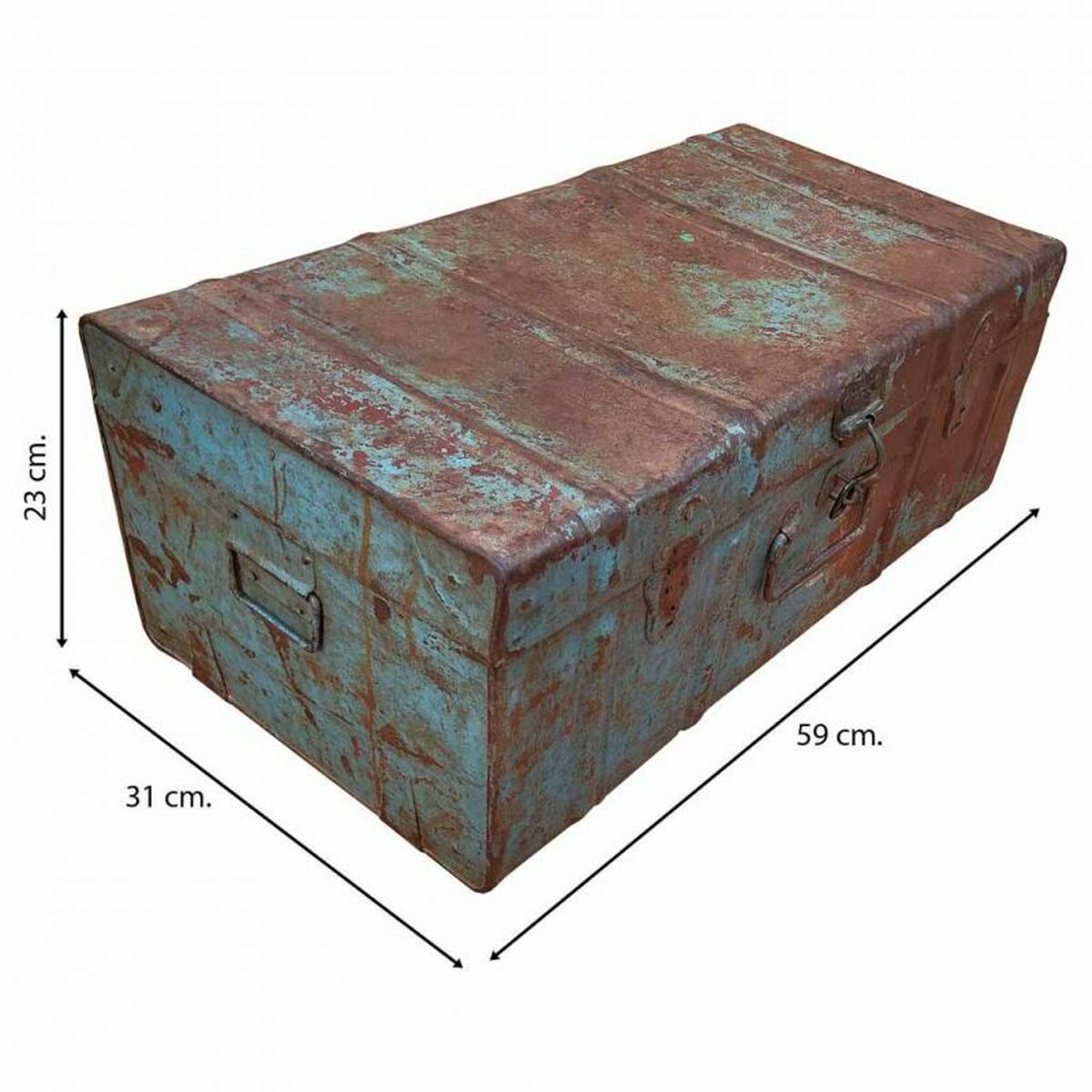 Dekorativ resväska Alexandra House Living Brun Järn Traditionell stil 31 x 23 x 59 cm - 5