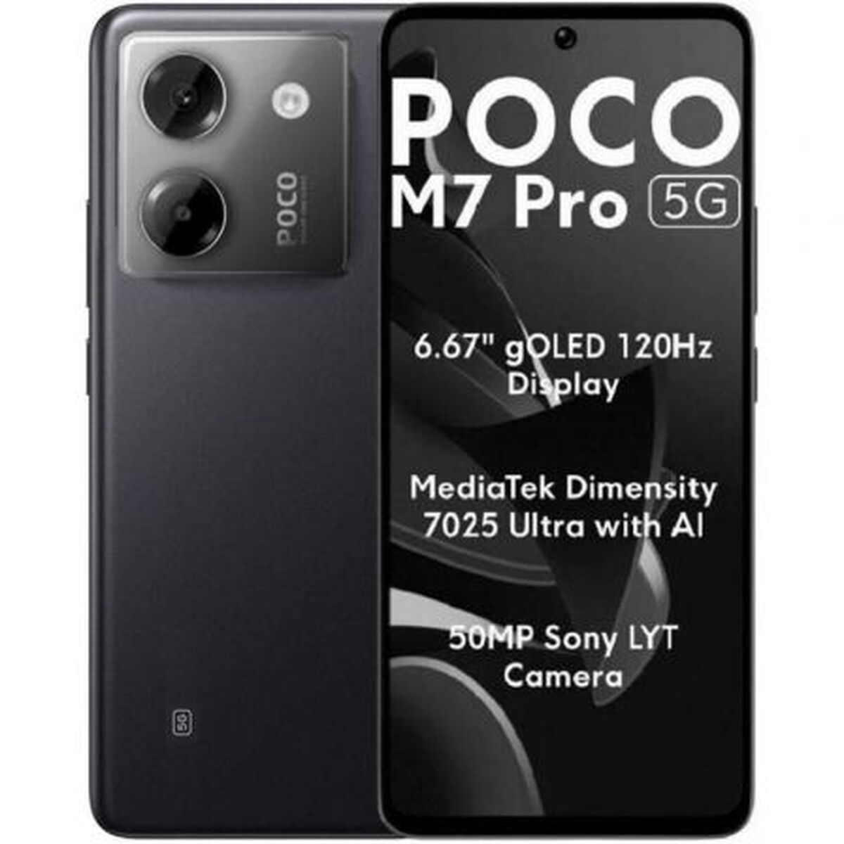 Smartphone Xiaomi POCO M7P 5G 8-256 BK Octa Core 8 GB RAM 256 GB Svart