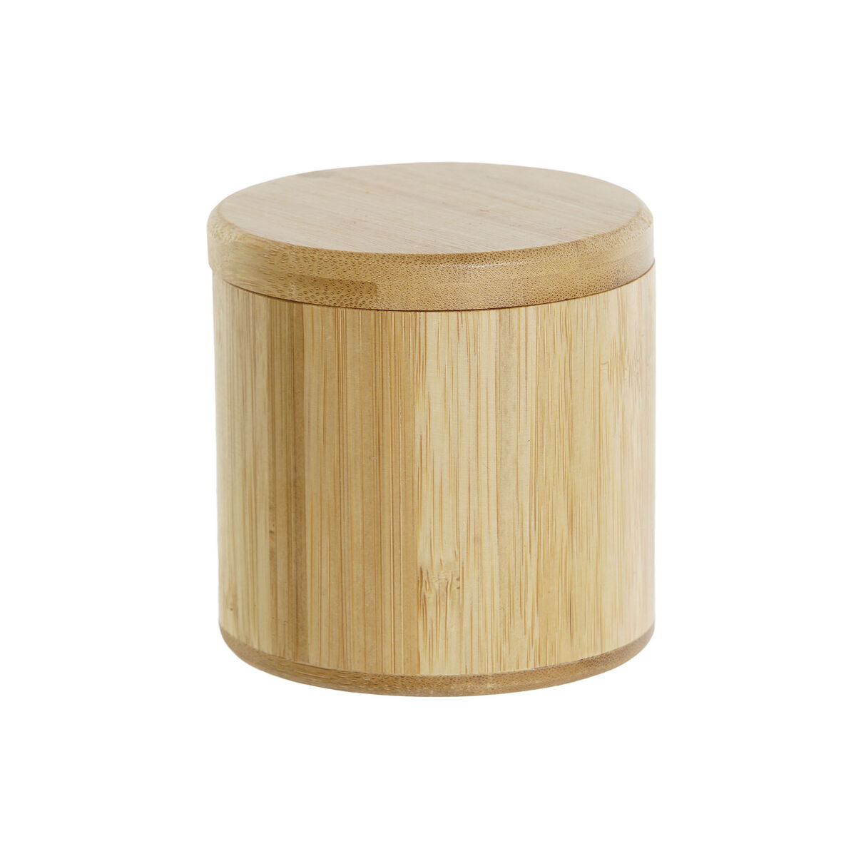 Saltkar med lock DKD Home Decor Naturell Bambu 8,5 x 8,5 x 8,5 cm - 3