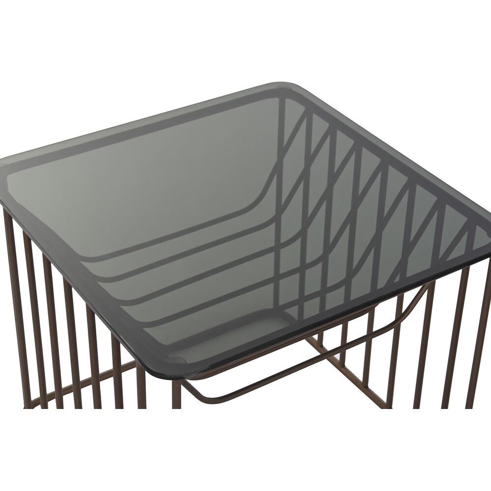 Set om 2 bord DKD Home Decor Svart Koppar 52 x 52 x 44 cm - 2