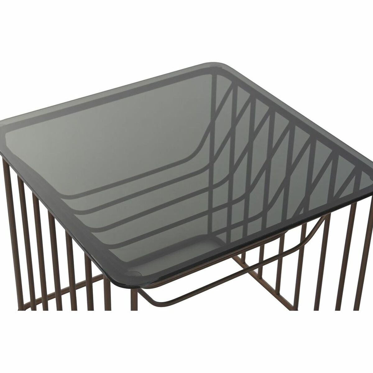 Set om 2 bord DKD Home Decor Svart Koppar 52 x 52 x 44 cm - 6