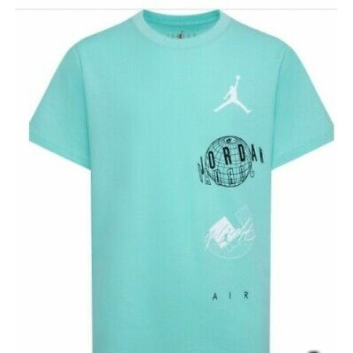 Barn T-shirt med kortärm Nike JDB AIR GLOBE JORDAN SS TEE 95D121 E8G Grön - 2