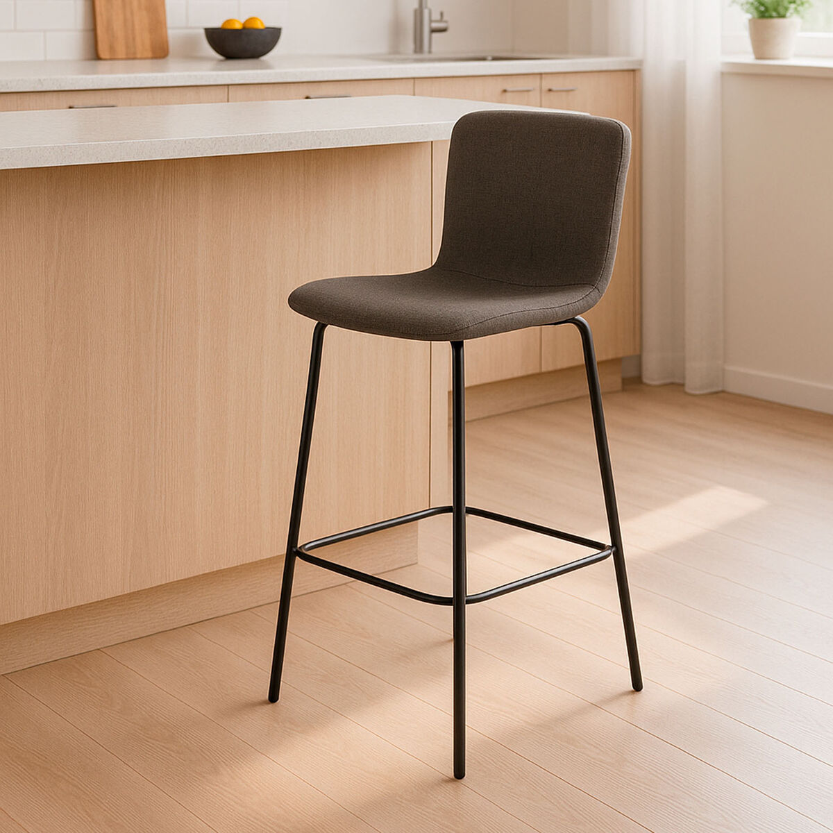 Sittpall Versa Grå Metall 44,5 X 93,5 X 51 CM - 2