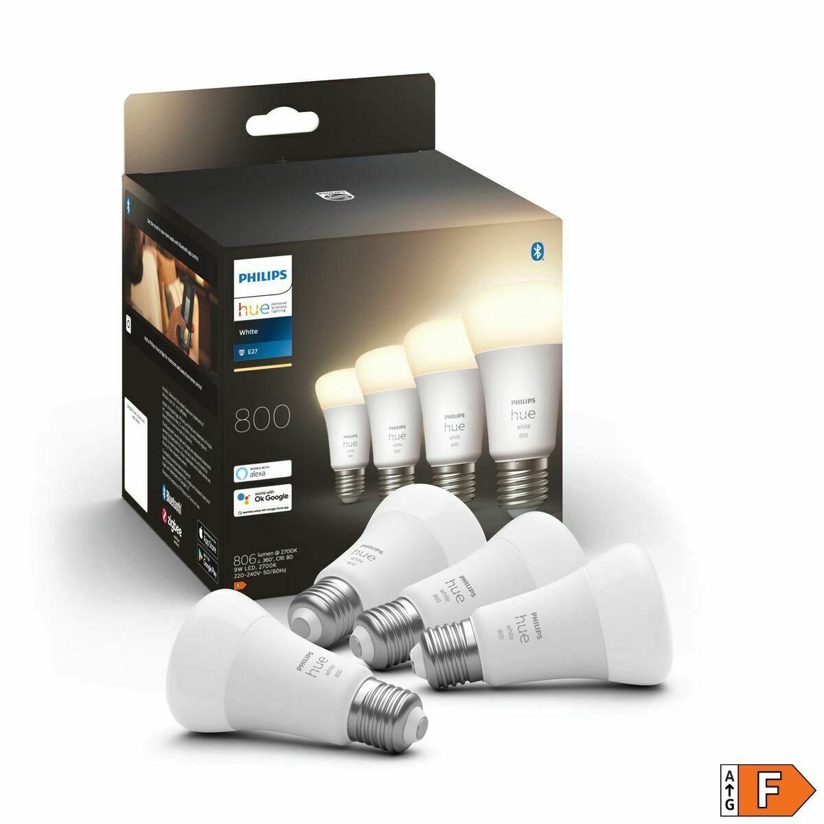 Smart-Lampa Philips 60 W 9 W E27 LED 2700 K 800 lm - 5
